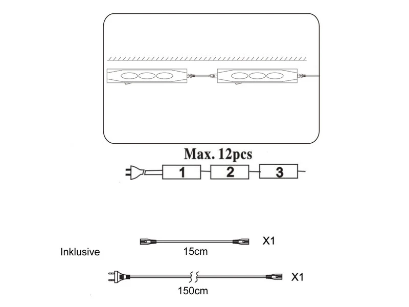 MeineWunschleuchte 2er SET LED Unterbauleuchten Silber Flach Mit 230V Direktanschluss, 40cm 7 MeineWunschleuchte 2er SET LED Unterbauleuchten Silber Flach Mit 230V Direktanschluss, 40cm – Bild 5