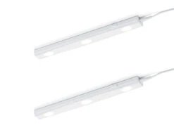 MeineWunschleuchte 2er SET LED Unterbauleuchten Weiß Flach Mit 230V Direktanschluss, 40cm -Bestes Beleuchtungs Geschäft 2er set led unterbauleuchten weiss flach mit 230v 1 1