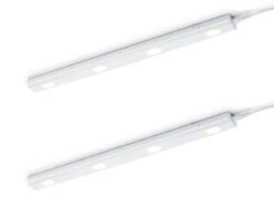 MeineWunschleuchte 2er SET LED Unterbauleuchten Weiß Flach Mit 230V Direktanschluss, 55cm Lang -Bestes Beleuchtungs Geschäft 2er set led unterbauleuchten weiss flach mit 230v 1 14