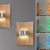 MeineWunschleuchte 2er SET LED Wandlampen Holz Mit Schalter, Dimmbar & RGB Farbwechsel, 21cm Hoch 1 MeineWunschleuchte 2er SET LED Wandlampen Holz Mit Schalter, Dimmbar & RGB Farbwechsel, 21cm Hoch -Bestes Beleuchtungs Geschäft 2er set led wandlampen holz mit schalter dimmbar r