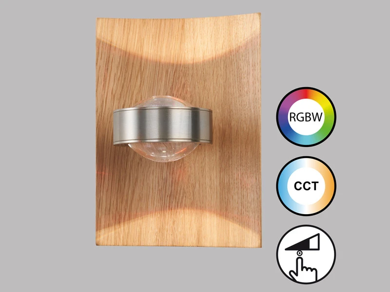 MeineWunschleuchte 2er SET LED Wandlampen Holz Mit Schalter, Dimmbar & RGB Farbwechsel, 21cm Hoch 6 MeineWunschleuchte 2er SET LED Wandlampen Holz Mit Schalter, Dimmbar & RGB Farbwechsel, 21cm Hoch – Bild 4