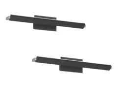 MeineWunschleuchte 2er SET LED Wandlampen Schwarz Schwenkbar & Dimmbar 40cm Lang -Bestes Beleuchtungs Geschäft 2er set led wandlampen schwarz schwenkbar dimmbar 1 1