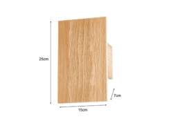 MeineWunschleuchte 2er SET LED Wandleuchten Holz Rechteckig Up And Down, 15x25cm -Bestes Beleuchtungs Geschäft 2er set led wandleuchten holz rechteckig up and do 11