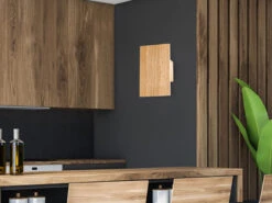 MeineWunschleuchte 2er SET LED Wandleuchten Holz Rechteckig Up And Down, 15x25cm -Bestes Beleuchtungs Geschäft 2er set led wandleuchten holz rechteckig up and do 14