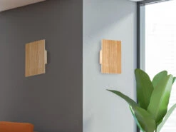 MeineWunschleuchte 2er SET LED Wandleuchten Holz Rechteckig Up And Down, 15x25cm -Bestes Beleuchtungs Geschäft 2er set led wandleuchten holz rechteckig up and do 16