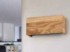 MeineWunschleuchte 2er SET LED Wandleuchten Holz Rechteckig Up And Down, 21cm Breit -Bestes Beleuchtungs Geschäft 2er set led wandleuchten holz rechteckig up and do 4