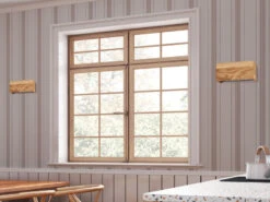 MeineWunschleuchte 2er SET LED Wandleuchten Holz Rechteckig Up And Down, 21cm Breit -Bestes Beleuchtungs Geschäft 2er set led wandleuchten holz rechteckig up and do 7