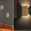 MeineWunschleuchte 2er SET LED Wandleuchten Holz Rechteckig Up And Down, 15x25cm -Bestes Beleuchtungs Geschäft 2er set led wandleuchten holz rechteckig up and do 8
