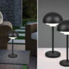 MeineWunschleuchte 2er SET Outdoor Akku LED Tischleuchte Touch Dimmer, Schwarz Höhe 30cm -Bestes Beleuchtungs Geschäft 2er set outdoor akku led tischleuchte touch dimmer