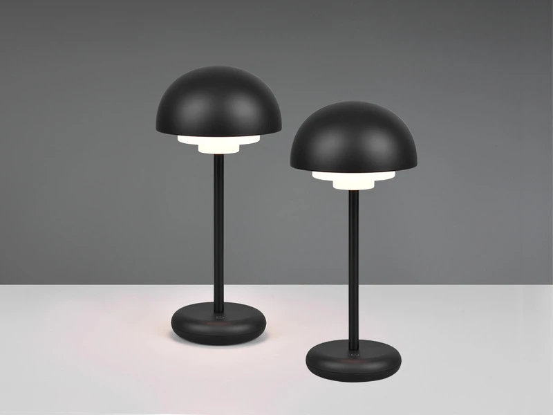 MeineWunschleuchte 2er SET Outdoor Akku LED Tischleuchte Touch Dimmer, Schwarz Höhe 30cm 5 MeineWunschleuchte 2er SET Outdoor Akku LED Tischleuchte Touch Dimmer, Schwarz Höhe 30cm – Bild 3