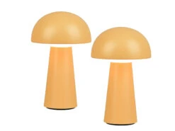 MeineWunschleuchte 2er SET Outdoor Akku LED Tischleuchten Touch Dimmer, Gelb Höhe 21cm -Bestes Beleuchtungs Geschäft 2er set outdoor akku led tischleuchten touch dimme 10