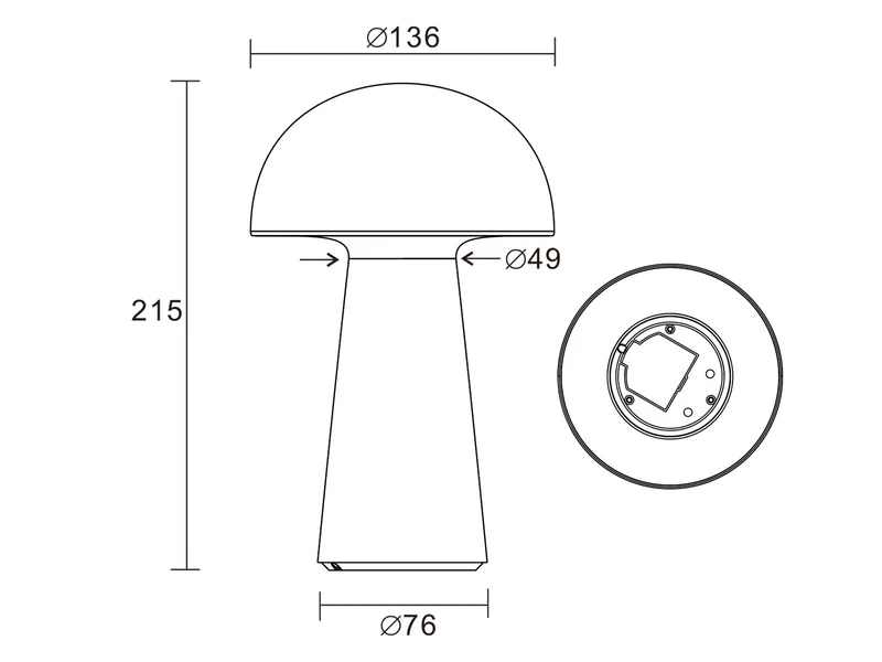 MeineWunschleuchte 2er SET Outdoor Akku LED Tischleuchten Touch Dimmer, Grau Höhe 21cm 7 MeineWunschleuchte 2er SET Outdoor Akku LED Tischleuchten Touch Dimmer, Grau Höhe 21cm – Bild 5