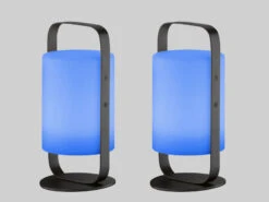 MeineWunschleuchte 2er SET Outdoor Akku Tischlampen Ohne Kabel Mit Fernbedienung & RGB - 25cm -Bestes Beleuchtungs Geschäft 2er set outdoor akku tischlampen ohne kabel mit fe 5