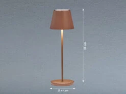 MeineWunschleuchte 2er SET Outdoor Akku Tischlampen Rostoptik Mit USB Ladefunktion, Höhe 34cm -Bestes Beleuchtungs Geschäft 2er set outdoor akku tischlampen rostoptik mit usb 3