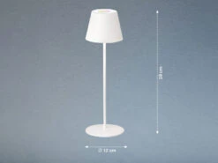 MeineWunschleuchte 2er SET Outdoor Akku Tischlampen Weiß Ohne Kabel - LED & RGB - Höhe 38cm -Bestes Beleuchtungs Geschäft 2er set outdoor akku tischlampen weiss ohne kabel 1 3