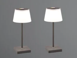 MeineWunschleuchte 2er SET Outdoor Akku Tischleuchten, RGB & Weißtöne Dimmbar Höhe 30cm -Bestes Beleuchtungs Geschäft 2er set outdoor akku tischleuchten rgb weisstoene 1 2