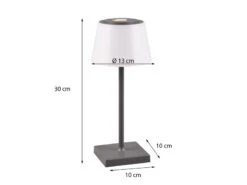 MeineWunschleuchte 2er SET Outdoor Akku Tischleuchten, RGB & Weißtöne Dimmbar Höhe 30cm -Bestes Beleuchtungs Geschäft 2er set outdoor akku tischleuchten rgb weisstoene 1 3