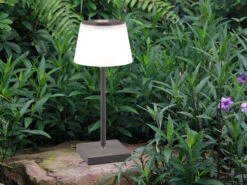 MeineWunschleuchte 2er SET Outdoor Akku Tischleuchten, RGB & Weißtöne Dimmbar Höhe 30cm -Bestes Beleuchtungs Geschäft 2er set outdoor akku tischleuchten rgb weisstoene 1 7