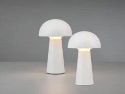 MeineWunschleuchte 2er SET Outdoor LED Akku Tischleuchten Touch Dimmer, Weiß Höhe 21cm -Bestes Beleuchtungs Geschäft 2er set outdoor led akku tischleuchten touch dimme 2