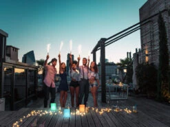 MeineWunschleuchte 2er SET Outdoor Solar Tischleuchten 15cm Klein Mit Fernbedienung & RGB LED -Bestes Beleuchtungs Geschäft 2er set outdoor solar tischleuchten 15cm klein mit 5