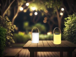 MeineWunschleuchte 2er SET Outdoor Solar Tischleuchten 24cm Mit Fernbedienung & RGB Farben -Bestes Beleuchtungs Geschäft 2er set outdoor solar tischleuchten 24cm mit fernb 5