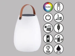 MeineWunschleuchte 2er SET Outdoor Solar Tischleuchten 30cm Mit Fernbedienung & RGB LED -Bestes Beleuchtungs Geschäft 2er set outdoor solar tischleuchten 30cm mit fernb 3