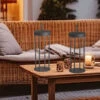 MeineWunschleuchte 2er SET Outdoor Tischlampen 36cm Schwarz Ohne Strom Mit Akku & USB Kabel -Bestes Beleuchtungs Geschäft 2er set outdoor tischlampen 36cm schwarz ohne stro