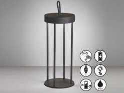 MeineWunschleuchte 2er SET Outdoor Tischlampen 36cm Schwarz Ohne Strom Mit Akku & USB Kabel -Bestes Beleuchtungs Geschäft 2er set outdoor tischlampen 36cm schwarz ohne stro 3