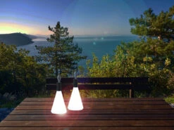 MeineWunschleuchte 2er SET Outdoor Tischleuchten 31,5cm Ohne Kabel - Dimmbar & USB Aufladbar -Bestes Beleuchtungs Geschäft 2er set outdoor tischleuchten 315cm ohne kabel dim 4