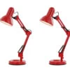 Globo 2er Set Schreibtischlampen FAMOUS, Metall Rot, Beweglich, E27 Fassung 2 Globo 2er Set Schreibtischlampen FAMOUS, Metall Rot, Beweglich, E27 Fassung -Bestes Beleuchtungs Geschäft 2er set schreibtischlampen famous metall rot beweg