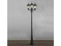 Konstsmide 2er-Set Schwarze Gartenlaterne FIRENZE 3 X E27 Inkl. Pfahl Und Fundament -Bestes Beleuchtungs Geschäft 2er set schwarze gartenlaterne firenze 3 x e27 ink 4