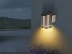 MeineWunschleuchte 2er SET Solar Außenwandleuchten Edelstahl, Mit Dämmerungssensor -Bestes Beleuchtungs Geschäft 2er set solar aussenwandleuchten edelstahl mit dae 6