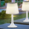 Konstsmide 2er-Set Solar High Power LED-Tischlampe ASSISI, IP44, Weiß, Höhe 36 Cm -Bestes Beleuchtungs Geschäft 2er set solar high power led tischlampe assisi ip4
