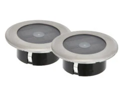 Konstsmide 2er-Set Solar LED-Bodenspot, Edelstahl, Ø 11cm, Je Spot Bis 100kg Belastbar -Bestes Beleuchtungs Geschäft 2er set solar led bodenspot edelstahl 11cm je spot 1