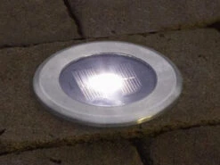 Konstsmide 2er-Set Solar LED-Bodenspot, Edelstahl, Ø 11cm, Je Spot Bis 100kg Belastbar -Bestes Beleuchtungs Geschäft 2er set solar led bodenspot edelstahl 11cm je spot 4