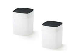 Konstsmide 2er Set Solar LED Leuchte Mit 3-Stufen Dimmer ASSISI, Höhe 14,5cm, IP44, Weiß