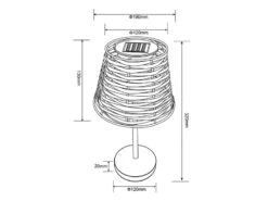 MeineWunschleuchte 2er SET Solar LED Tischleuchten Schwarz Mit Lampenschirm Rattanoptik Höhe 32cm 21 MeineWunschleuchte 2er SET Solar LED Tischleuchten Schwarz Mit Lampenschirm Rattanoptik Höhe 32cm -Bestes Beleuchtungs Geschäft 2er set solar led tischleuchten schwarz mit lampen 8