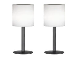 MeineWunschleuchte 2er SET Solar Tischlampen 30cm Ohne Kabel - Mit Fernbedienung Dimmbar & RGB -Bestes Beleuchtungs Geschäft 2er set solar tischlampen 30cm ohne kabel mit fern 1