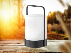 MeineWunschleuchte 2er SET Solar Tischleuchten Mit Fernbedienung & RGB LED - 20cm -Bestes Beleuchtungs Geschäft 2er set solar tischleuchten mit fernbedienung rgb 1 5