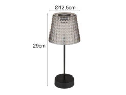 Globo 2er Set Solarbetriebene LED Outdoor Tischleuchten Rauchfarbig, Höhe 29cm 9 Globo 2er Set Solarbetriebene LED Outdoor Tischleuchten Rauchfarbig, Höhe 29cm -Bestes Beleuchtungs Geschäft 2er set solarbetriebene led outdoor tischleuchten 1 8