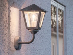 Konstsmide 2er-Set Stehende Wandleuchten BENU, E27, Galvanisierter Stahl, Höhe 39 Cm -Bestes Beleuchtungs Geschäft 2er set stehende wandleuchten benu e27 galvanisier 1