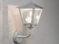 Konstsmide 2er-Set Stehende Wandleuchten BENU, E27, Galvanisierter Stahl, Höhe 39 Cm -Bestes Beleuchtungs Geschäft 2er set stehende wandleuchten benu e27 galvanisier 3