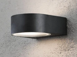 Konstsmide 2er-Set Stilvolle Wandleuchten TERAMO, E27, Aluminium Schwarz, Höhe 7 Cm -Bestes Beleuchtungs Geschäft 2er set stilvolle wandleuchten teramo e27 aluminiu 2