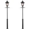 Konstsmide 2er Set Straßenlaterne / Mastleuchte VIRGO, Höhe 255 Cm, E27, Alu Schwarz -Bestes Beleuchtungs Geschäft 2er set strassenlaterne mastleuchte virgo hoehe 25
