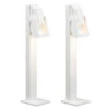 Konstsmide 2er-Set Wegeleuchten POTENZA, Aluminium Weiß, GU10-Sockel, Höhe 100 Cm, IP54 -Bestes Beleuchtungs Geschäft 2er set wegeleuchten potenza aluminium weiss gu10