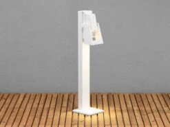 Konstsmide 2er-Set Wegeleuchten POTENZA, Aluminium Weiß, GU10-Sockel, Höhe 100 Cm, IP54 -Bestes Beleuchtungs Geschäft 2er set wegeleuchten potenza aluminium weiss gu10 1 5