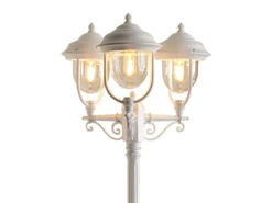 Konstsmide 2er-Set Weiße Gartenlaterne PARMA Aus Aluminium, E27, IP43, H.: 218 Cm -Bestes Beleuchtungs Geschäft 2er set weisse gartenlaterne parma aus aluminium e 2