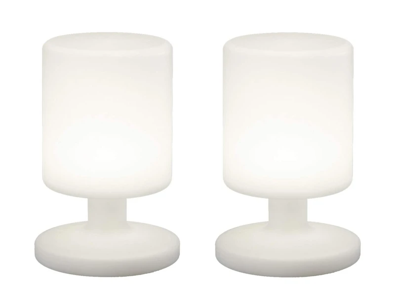 MeineWunschleuchte 2er SET Wiederaufladbare LED Außentischleuchte Mit AKKU, Höhe 25cm 4 MeineWunschleuchte 2er SET Wiederaufladbare LED Außentischleuchte Mit AKKU, Höhe 25cm – Bild 2