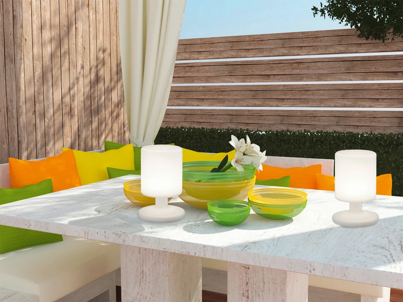 MeineWunschleuchte 2er SET Wiederaufladbare LED Außentischleuchte Mit AKKU, Höhe 25cm 5 MeineWunschleuchte 2er SET Wiederaufladbare LED Außentischleuchte Mit AKKU, Höhe 25cm – Bild 3