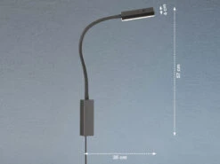 Fischer & Honsel 2in1 LED Wandleuchte & Bettleuchte RAIK Dimmbar, Schwanenhals Leseleuchte -Bestes Beleuchtungs Geschäft 2in1 led wandleuchte bettleuchte raik dimmbar schw 3